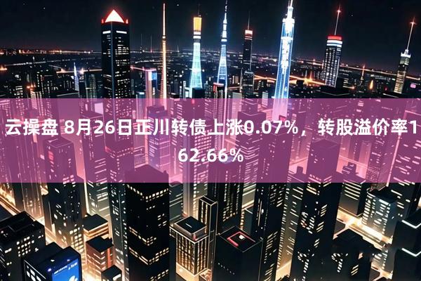 云操盘 8月26日正川转债上涨0.07%，转股溢价率162.66%